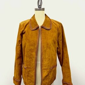 Christopher & Banks Camel Brown Suede Jacket